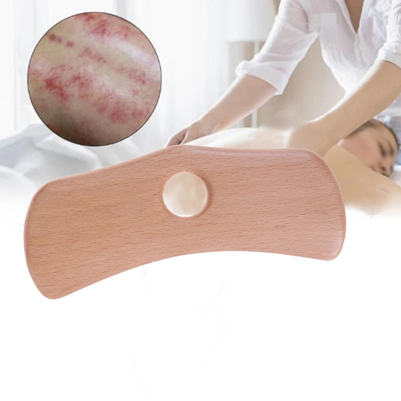 

2 Types Slimming Guasha Board Back Arm Plate Tool Blood Circulation Relaxation Beech Neck Facial Meridian Massage Scraper