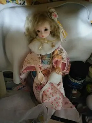 1/4 1/3 BJD Accessories doll clothing Japanese Kimono yukata+handbag+scarf set for BJD/SD,not include doll,shoes,wig and other