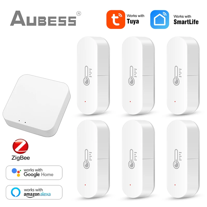 Tuya Zigbee Temperature Humidity Sensor Monitoring Reminder Via Smart Life Voice Control Alexa Google Home | Безопасность и защита