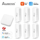 Датчик температуры и влажности Tuya Zigbee, устройство для контроля температуры и влажности с помощью Smart Life, Alexa Google Home, ZigBee Gateway