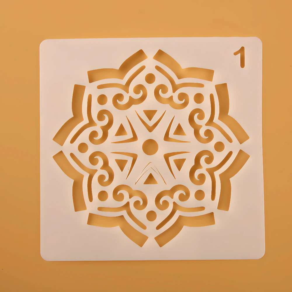 Пустые круглые вспомогательные трафареты мандалы для стен рисования фотоальбом