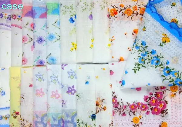 

Wholesale 10 Pcs/lot Colorful Ladies Handkerchief Antique Floral Embroidered Scarf Hankie Mint Good Quality Random Delivery