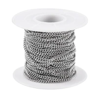 10mroll stainless steel curb chains necklace chain link for men women diy handmade necklace bracelet making 233 54mm width