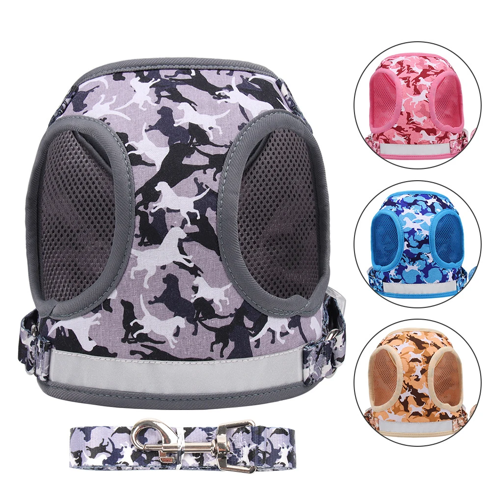 

Cat Dog Adjustable Harness Vest Walking Lead Leash Chihuahua Puppy Collar Breathable Soft Mesh Chest Strap For Pet Dogs Cats