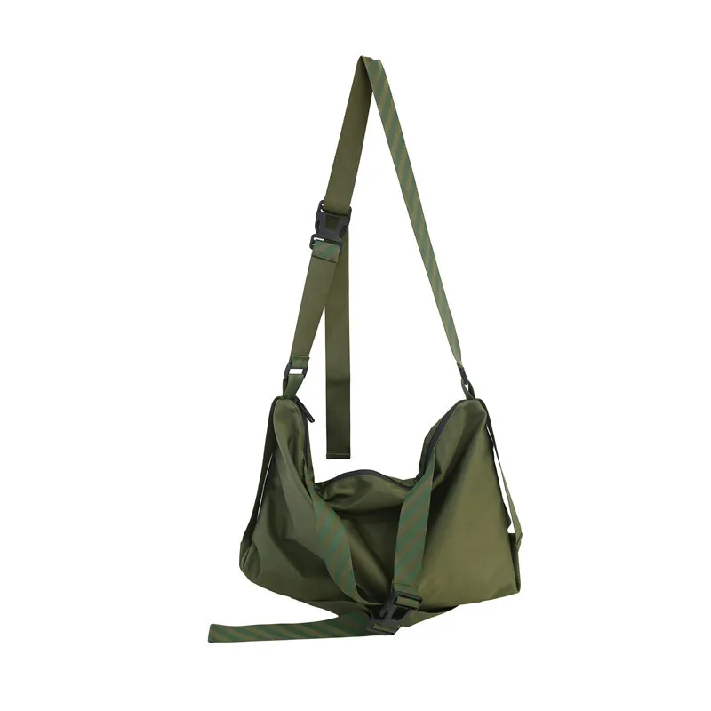 

Teenager Waterproof Nylon Fabric Bandage Messenger Bag Female Girls Boys Big Capacity High Street Fast Fashion Crossbody Bag