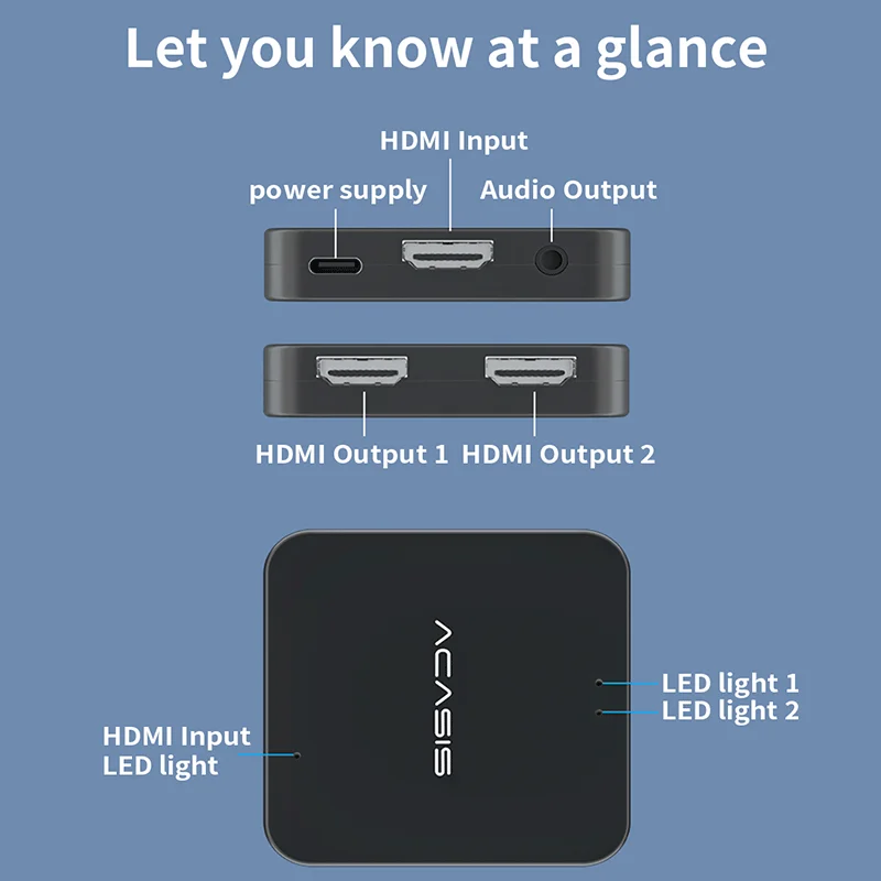 Acasis HDMI совместимый аудио сепаратор Hdmi в + Аудио конвертер выход усилитель динамик