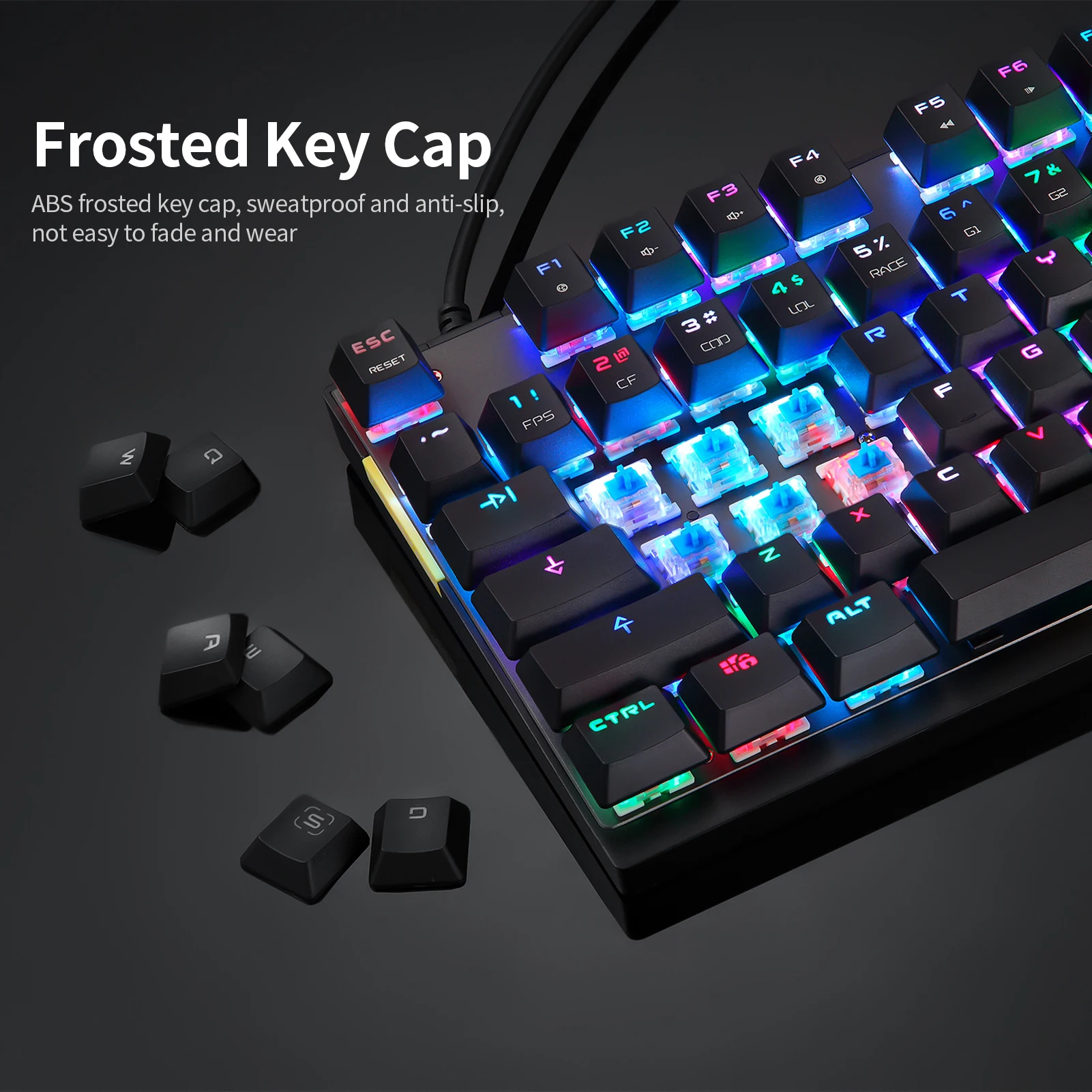 MOTOSPEED клавиатура CK82 механическая 87 клавиш RGB игровая с красным переключателем