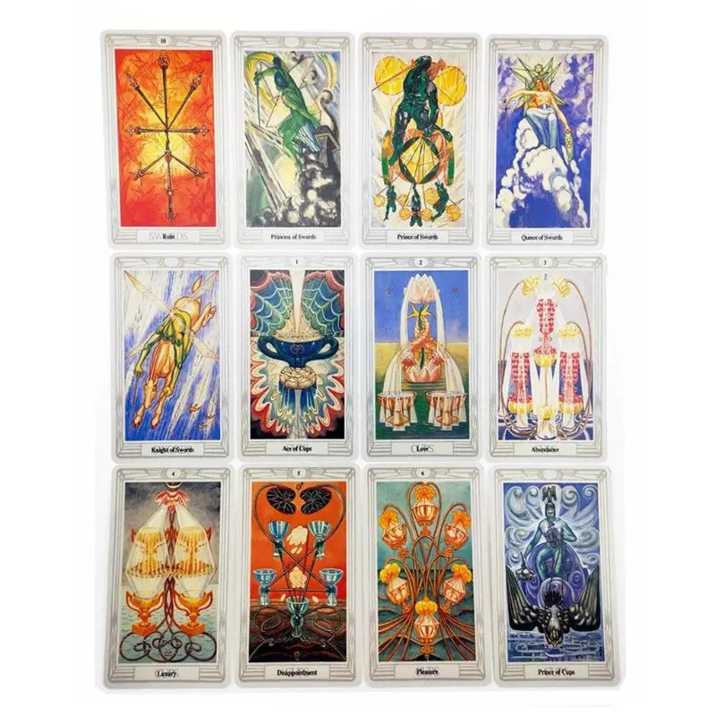 

Thoth Tarots 78 Cards Deck Mysterious Divination Oracle Playing Card Board Game 875D