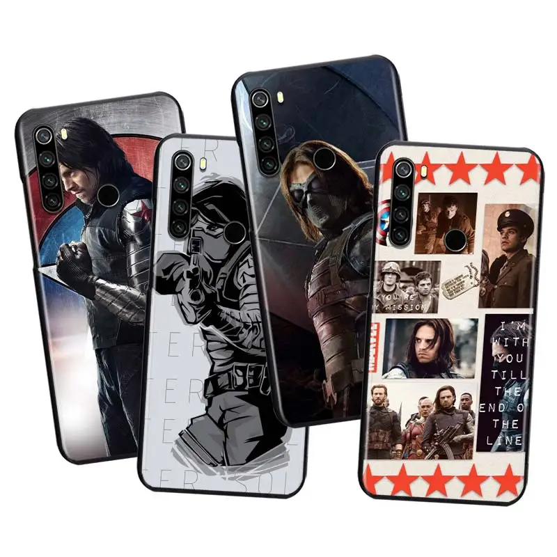 

Marvel Winter Soldier White Wolf For Xiaomi Redmi Note10 10S 9T 9S 9 8T 8 7 6 5A 5 4 4X Prime Pro Max Black Soft Phone Case