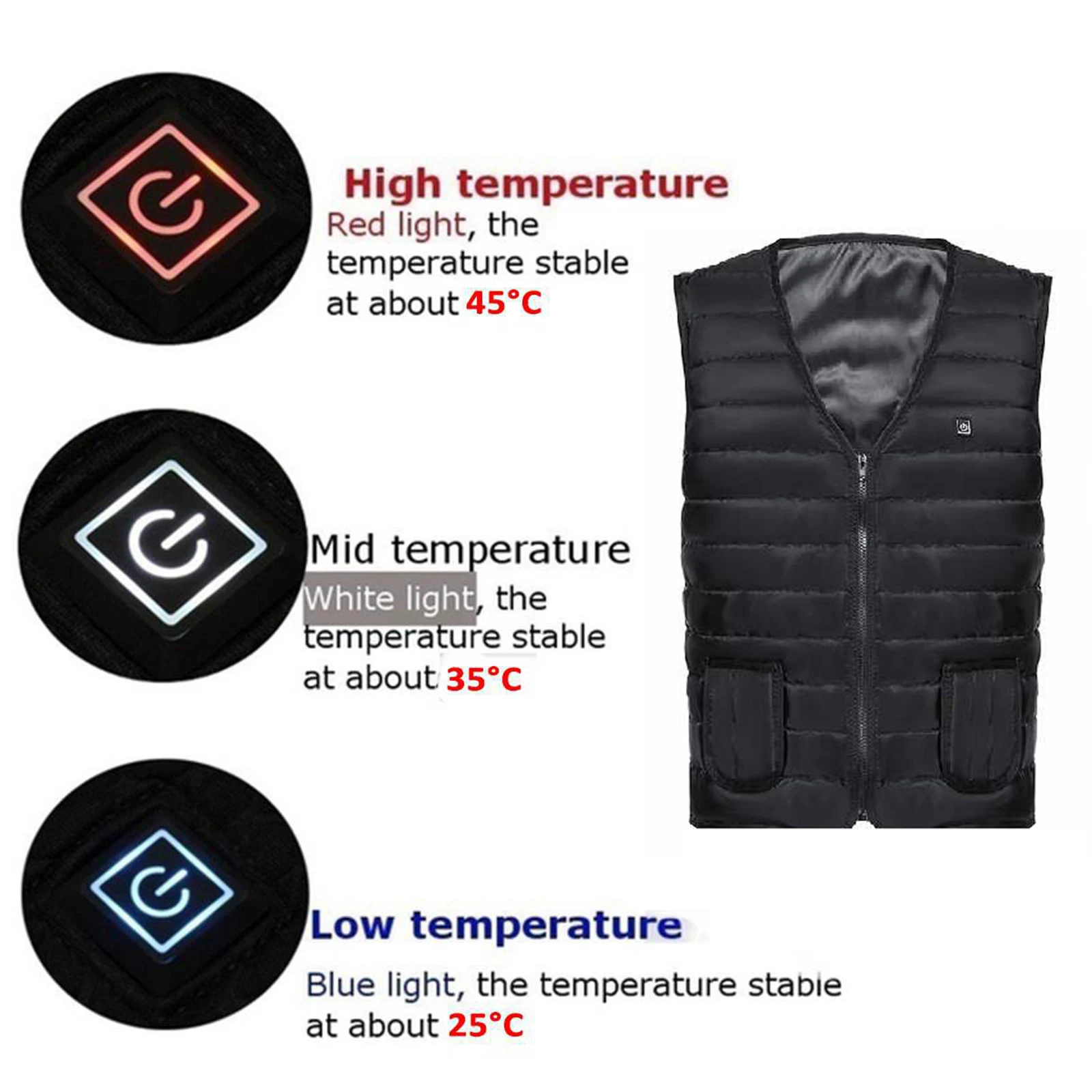 Жилет с электрическим подогревом для мужчин и женщин теплая одежда USB-разъемом