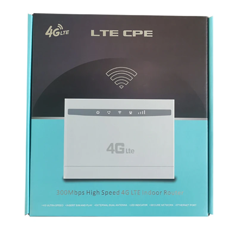 Разблокированный Wi Fi роутер 4G 300 Мбит/с LTE CPE с поддержкой порта LAN слот для SIM карты