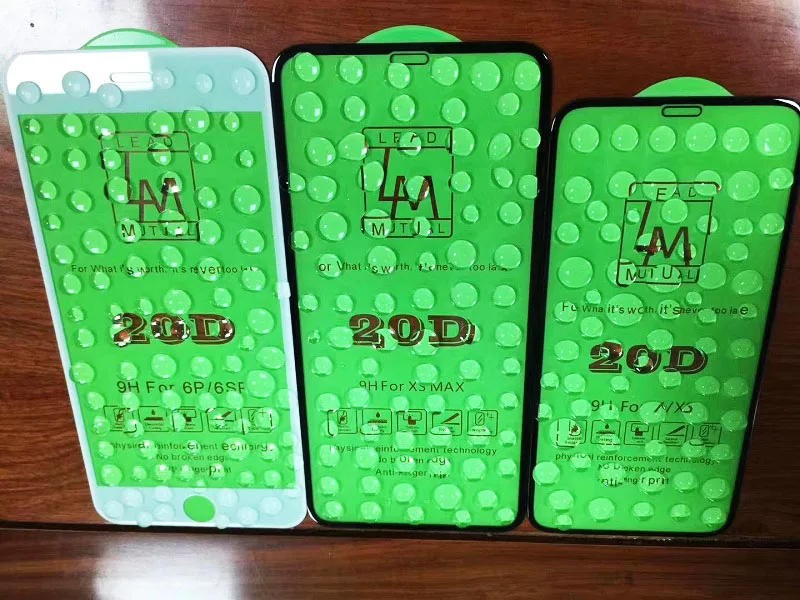 

100pcs for iPhone 11 Pro MAX SE 2020 XS Max XR 20D full cover tempered glass for iPhone 6 7 8 6S Plus large arc screen protector