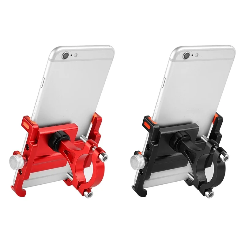 

Aluminium Alloy Bike Phone Holder Universal Mobile Phone Rack Anti-slip Bike Handlebar Clip Stand GPS Mount Bracket