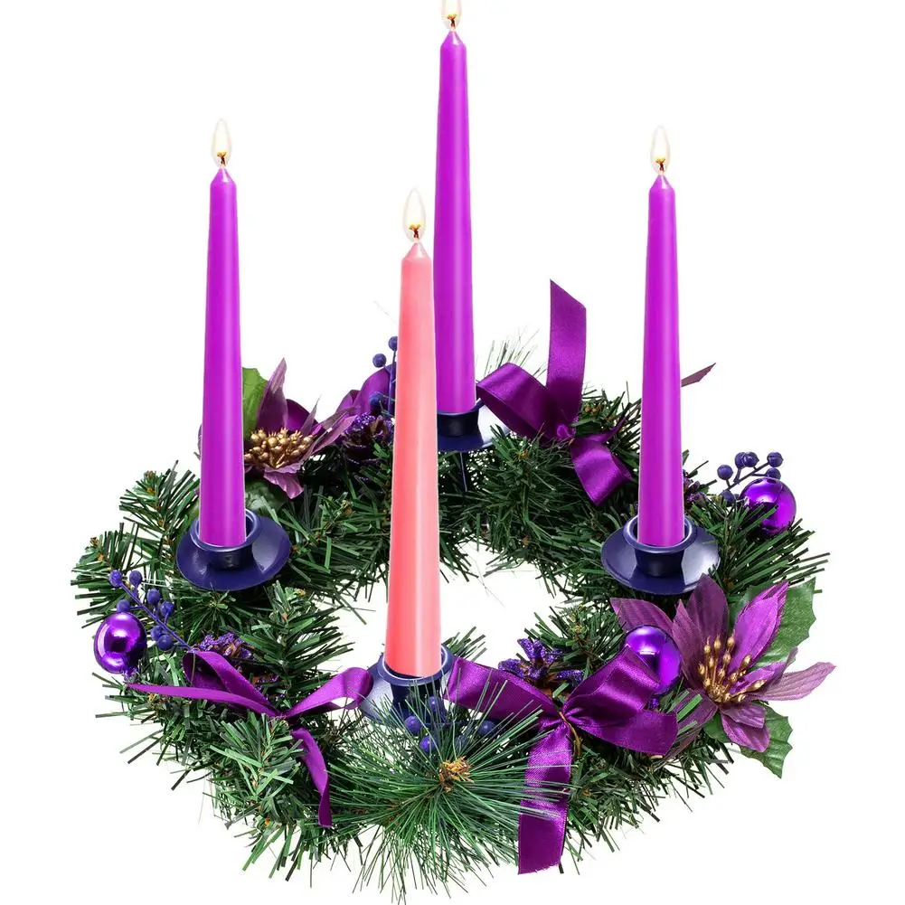

Christmas Advent Wreath Candlestick Durable Material Decoration Home Window Wall Decoration Wreath