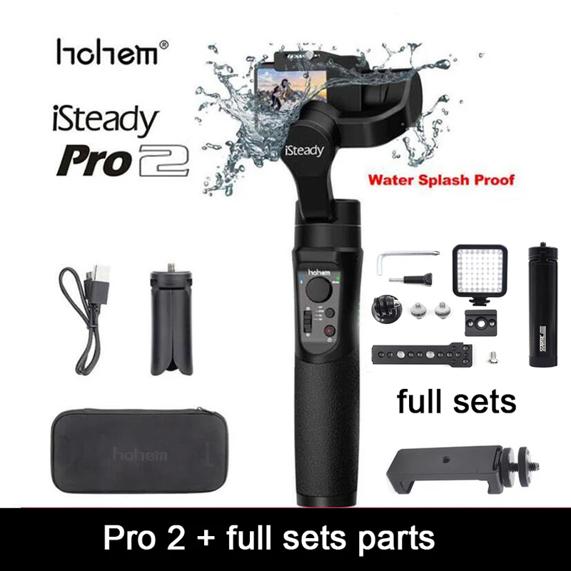 Hohem iSteady Pro 2 водонепроницаемый ручной карданный стабилизатор vlog для Gopro 8/7/6/5/4/3 DJI