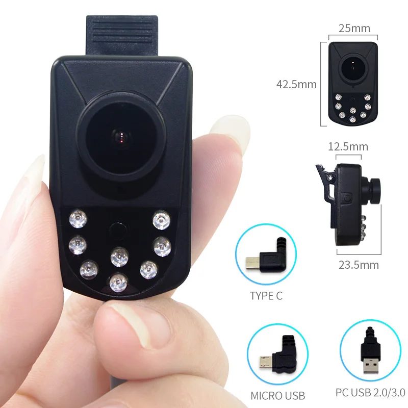 Прибор ночного видения веб камера Full HD 1080p нательная Android USB цифровой UVC Bodycam