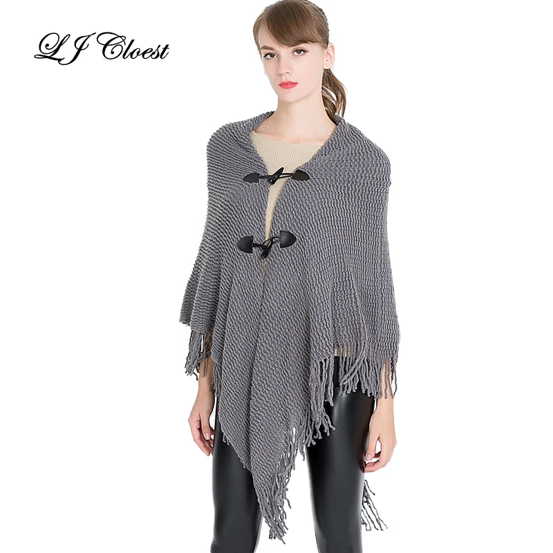 Женская осенне зимняя полосатая накидка из пашмины шаль с кисточками женское