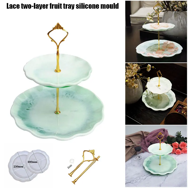 

Diy Silicone Mould Two Layer Resin Mold Fruit Disc Plate Tray Craft Mold Tool Diy Resin Epoxy Mold Tea Tray Silicone Mold