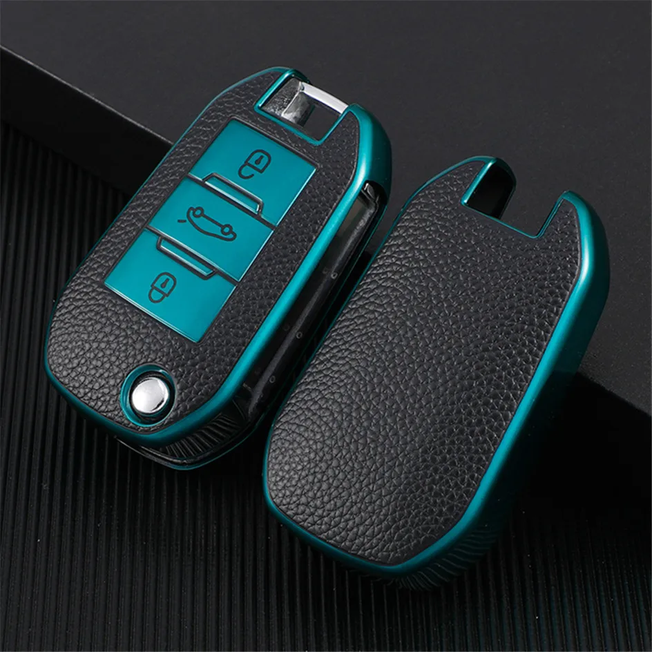 

For Peugeot 3008 208 308 RCZ 508 408 2008 407 307 4008 Auto Car Key Case Protector Cover Key Holder Shell Accessory Car Styling