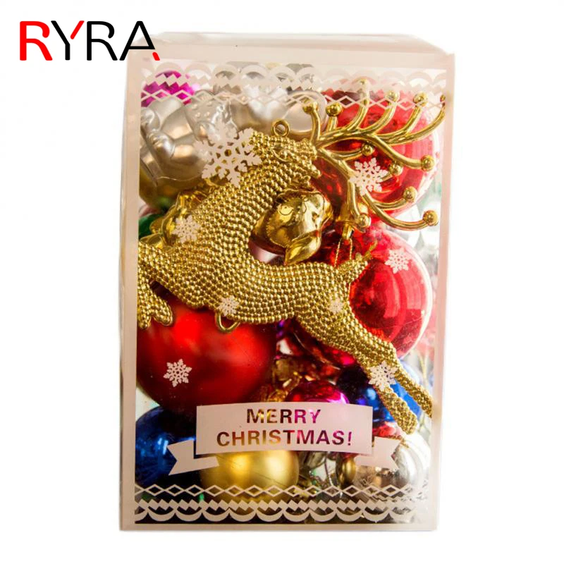 

30Pcs Christmas Balls Ornament Hang Pendant Ball Bright Light Ball Gift Package Home Christmas Decoration Hanging Balls