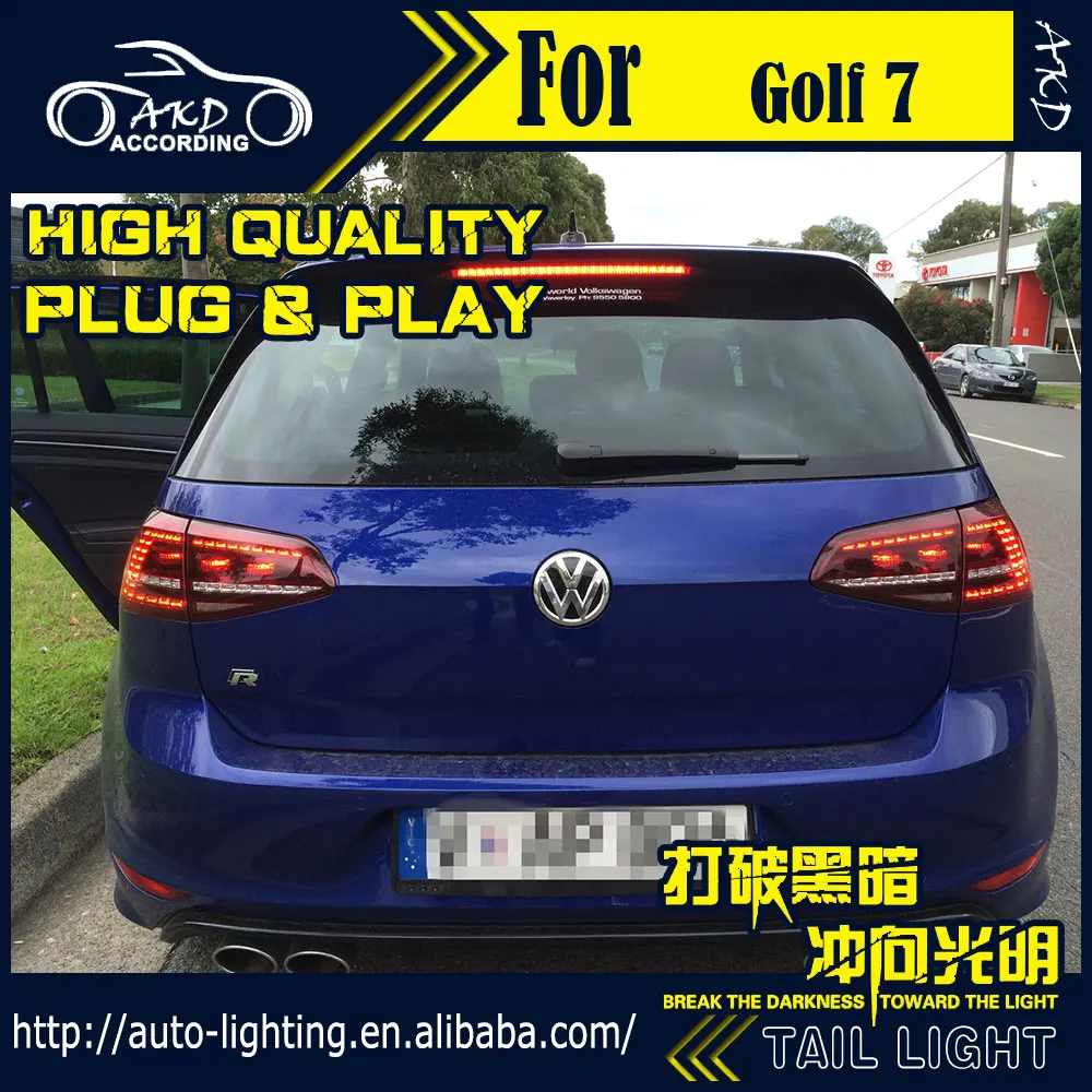 АКД стайлинга автомобилей задний фонарь для VW Golf 7 хвост светильник s Golf7 R20