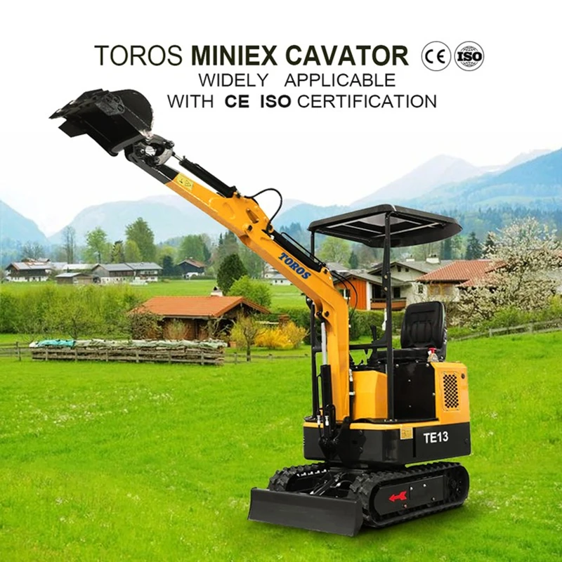 1 Ton 2 Powerful Mini Excavator Digging Machine Cheap Small Digger With Trailer Price for Sale | Инструменты