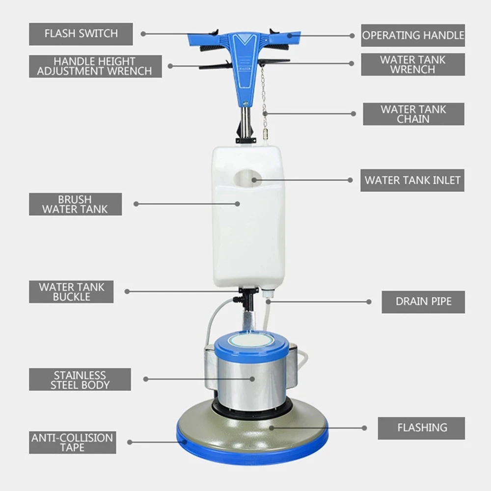 Шлифовальная машина BF522 нажимная щетка 15 л для полировки пола дома отеля