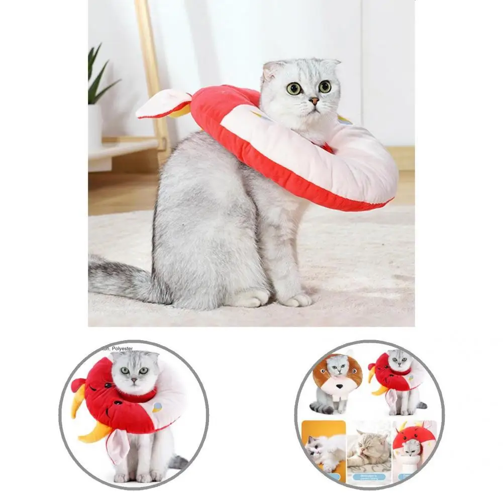 

PP Cotton Filling Cozy Wound Healing Pet Cat Protective Collar Reusable Protective Collar Adjustable Dog Supplies