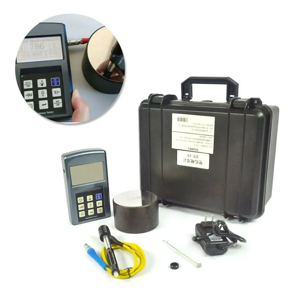 

DY-10 Portable Leeb Hardness Tester Digital Display Metal Steel Rebound Hardness Meter with Calibration Block