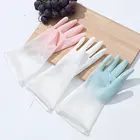 Резиновые перчатки для домашней уборки латексный унитаз для кухни пластмассовая моющаяся посуда садовая задняя с длинным рукавом для мытья посуды