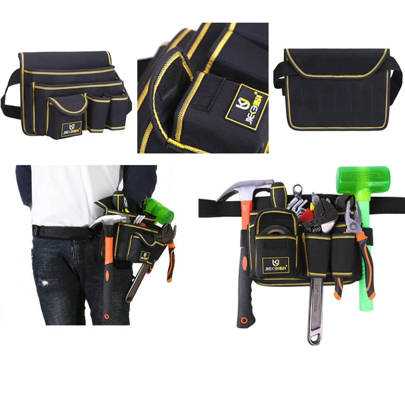 

CN Multi Function Tools Bag Belt Bag Pouch Electrician Tools Organizer Waist