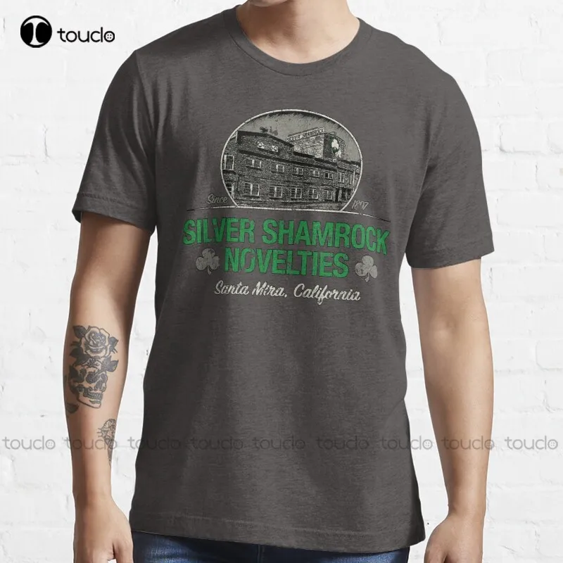 

Новые серебряные футболки Shamrock Santa Mira Factory, футболки для мужчин
