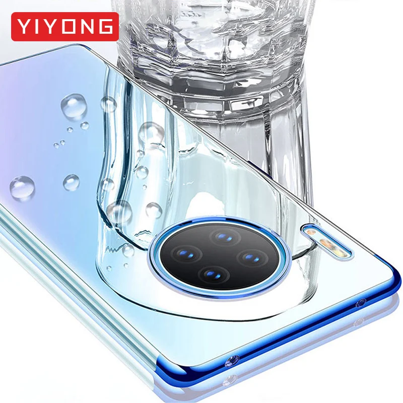 Mate 30 20 10 9 Pro Чехол YIYONG роскошный чехол с покрытием для Huawei силиконовый тонкий Mtae Lite