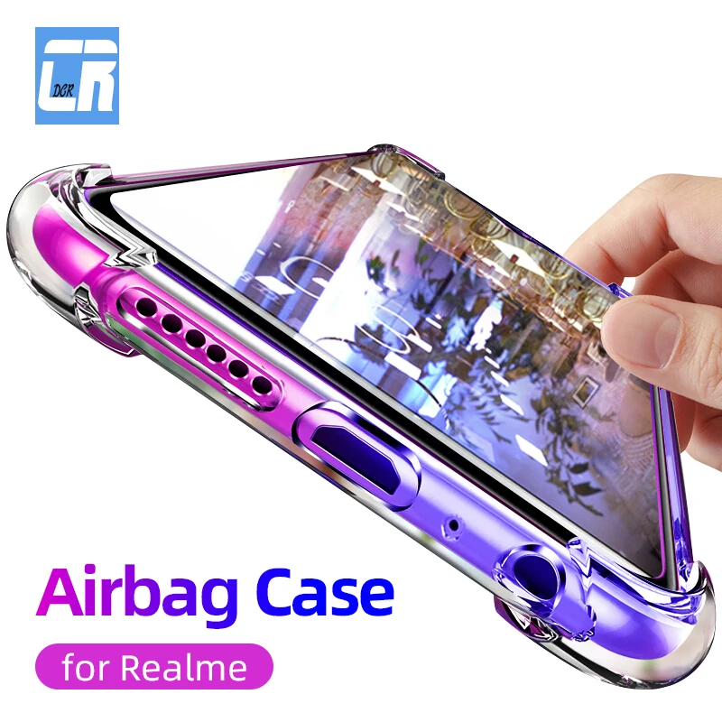 Чехол для OPPO Reno 5 4 3 Pro Find X2 X3 Neo A5 A9 2020 прозрачный чехол с подушкой безопасности Realme