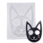 Блестящая Защитная форма для ключей с котом, силиконовая форма для самостоятельного изготовления подвесок, инструмент для изготовления ювелирных изделий, прозрачная эпоксидная форма, удобная и быстрая