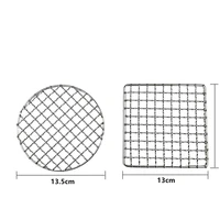 stainless steel roundsquare barbecue bbq grill net meshes racks grid round grate steam net camping hiking outdoor mesh wire net