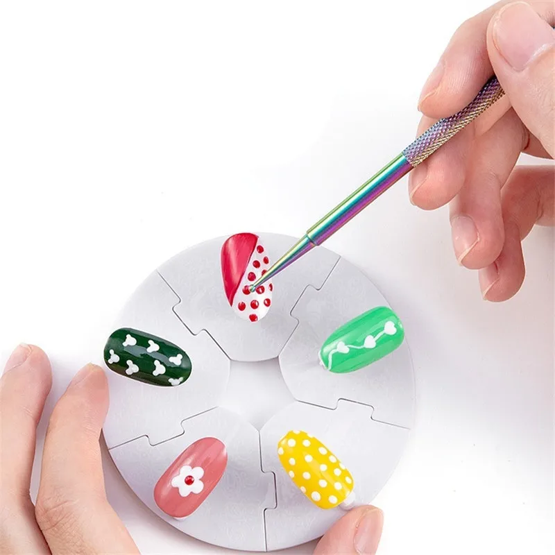 1 шт. маникюрные инструменты для ногтей точечной фиксацией в горошек УФ гель