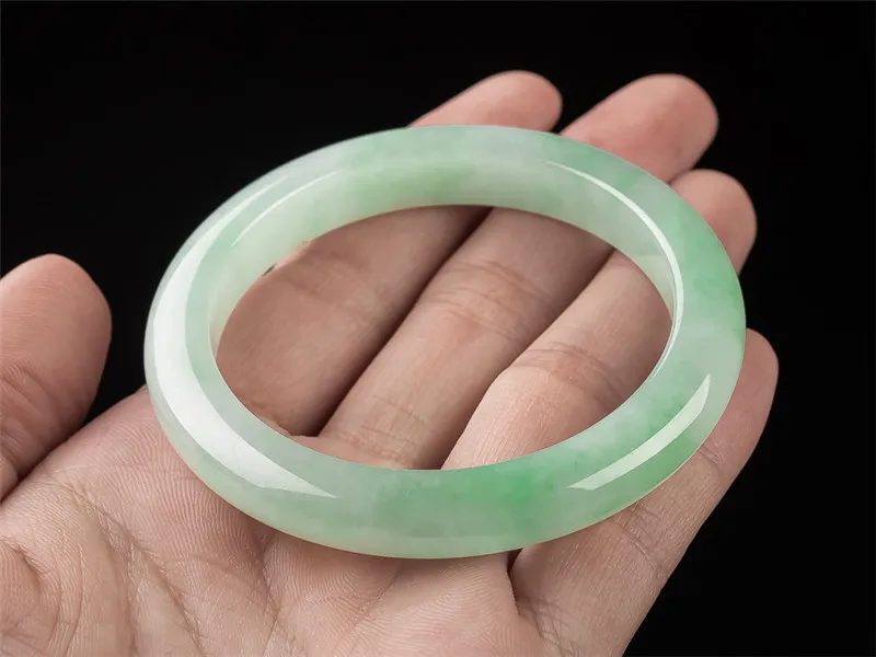 

Подарочный сертификат натуральный нефрит Из бирманского нефрита A-Class 54-62 мм светло-зеленый браслет изысканный браслет принцессы, лучший по...