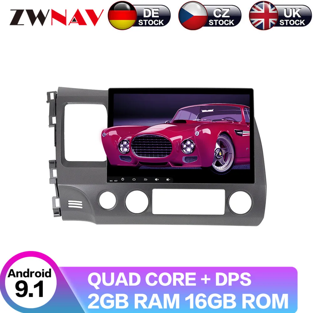 Android 9 4 + 64G с DSP для автомобиля Honda CIVIC 2006-2011 без DVD видеоплеер мультимедиа