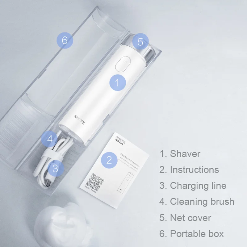 

Xiaomi Smate Rechargeable IPX7 Waterproof Electric Shaver for Men Flex Razor Dry Wet Shaving Machine One Blade Comfy Clean
