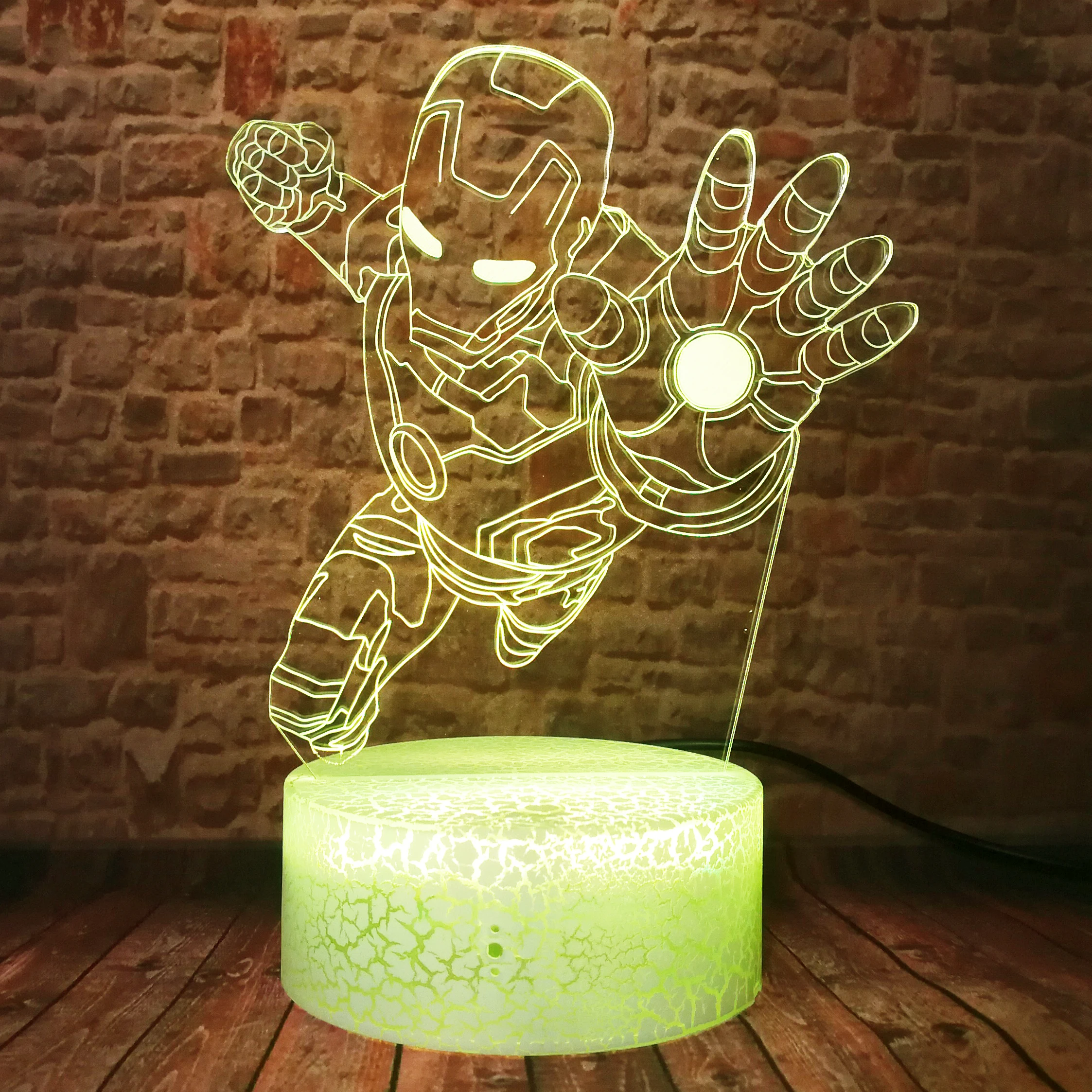 Marvel Legends супергерой Железный человек фигурка умный USB 7 цветов светодиодный
