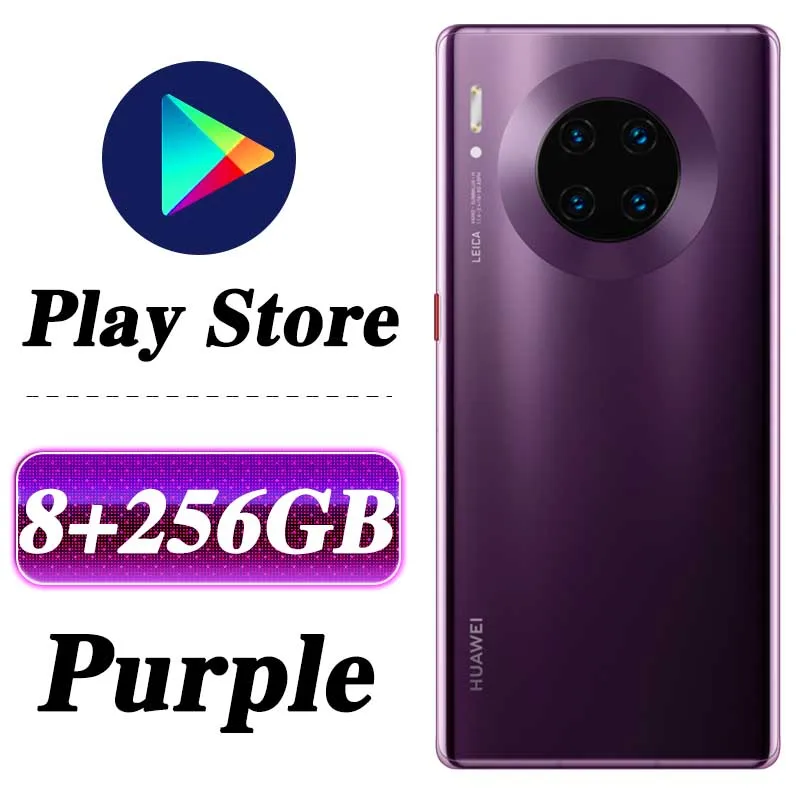 8G 256G Purple HUAWEI mate 30 Pro мобильный телефон 6,53 дюймов Kirin 990 Восьмиядерный Android 10 Встроенный датчик жестов Google play - Цвет: 8G 256G Purple