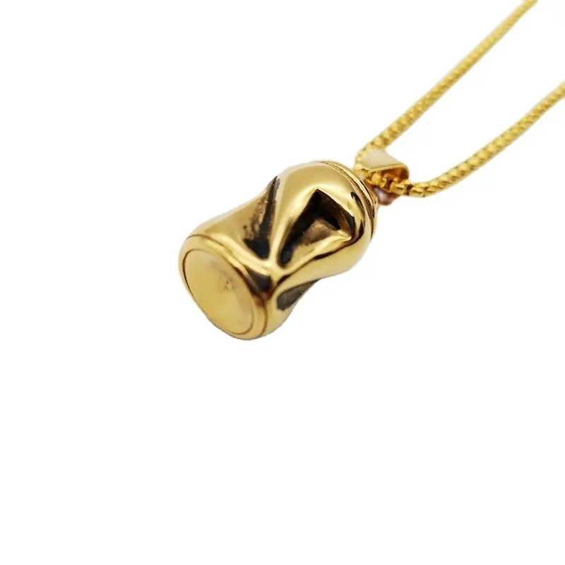 Ожерелье в стиле хип-хоп черное/золотое/серебряное из нержавеющей стали |