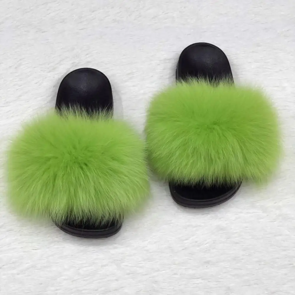 Женские меховые тапочки женская обувь Симпатичные плюшевые пушистые сандалии из