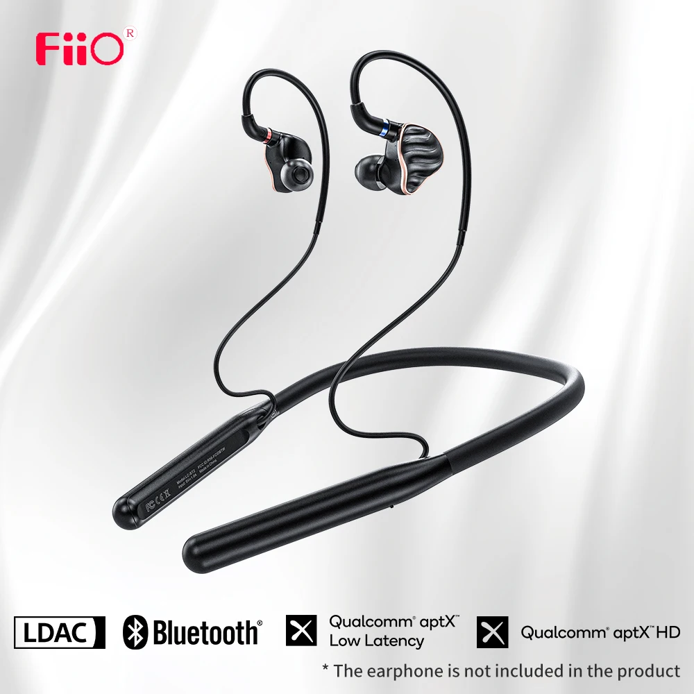 

Кабель для наушников FiiO LC-BT2 Neckband MMCX или 0,78 мм pin Bluetooth 5,0, спортивный кабель для наушников с aptX LL/LDAC/24 часа воспроизведения/Микрофоном