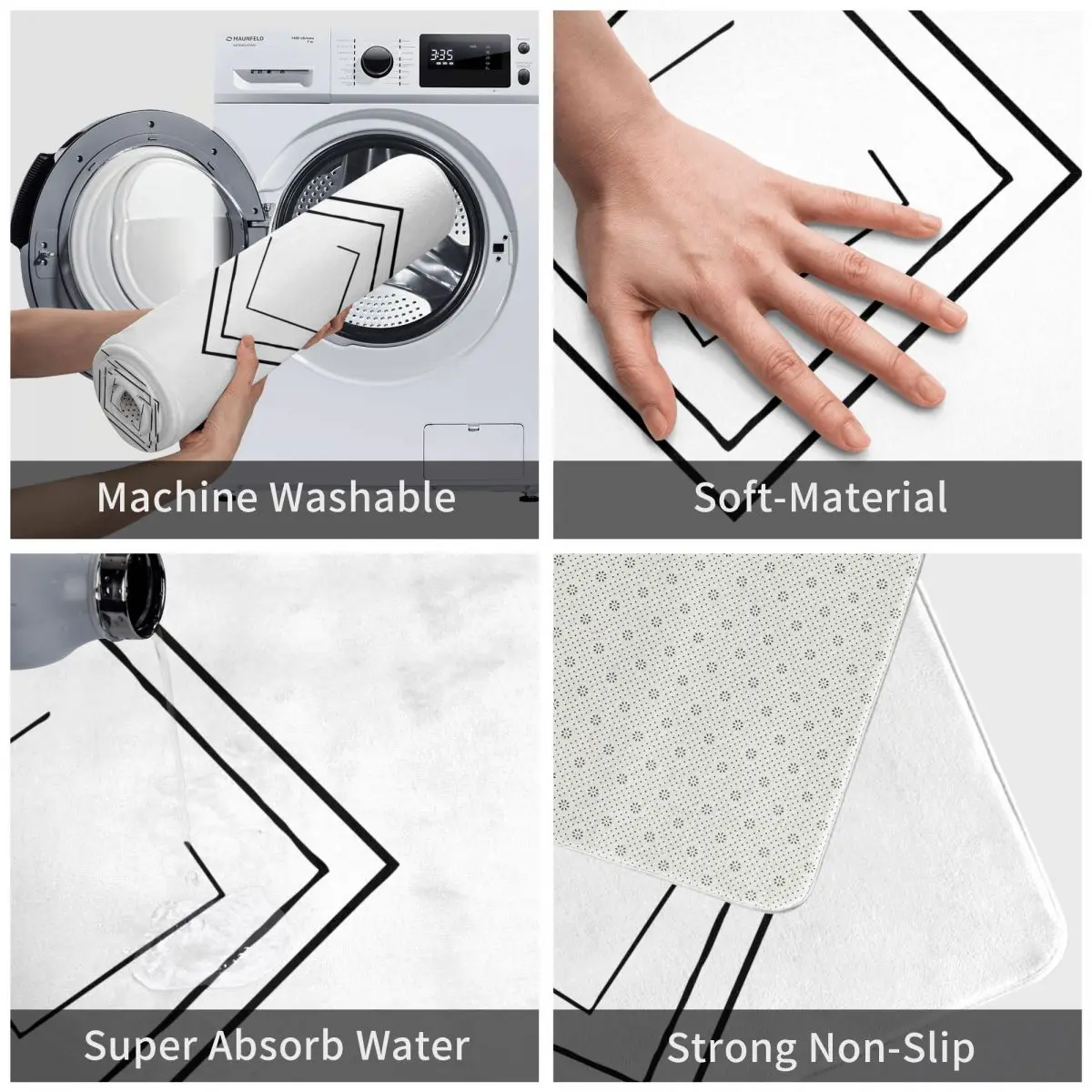 Простая конструкция полиэстеровый коврик для прихожей ног нескользящий входа на