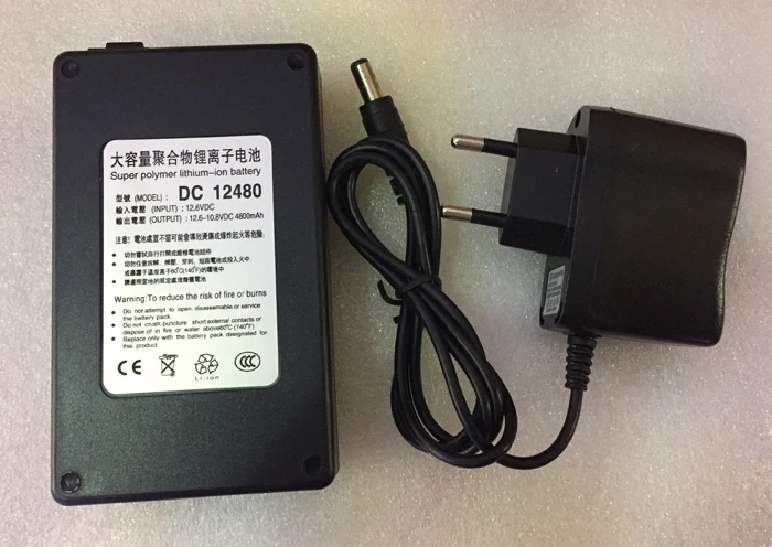 20 компл./лот MasterFire Портативный черные заглушки DC 12V 4800 мА/ч Перезаряжаемые литий