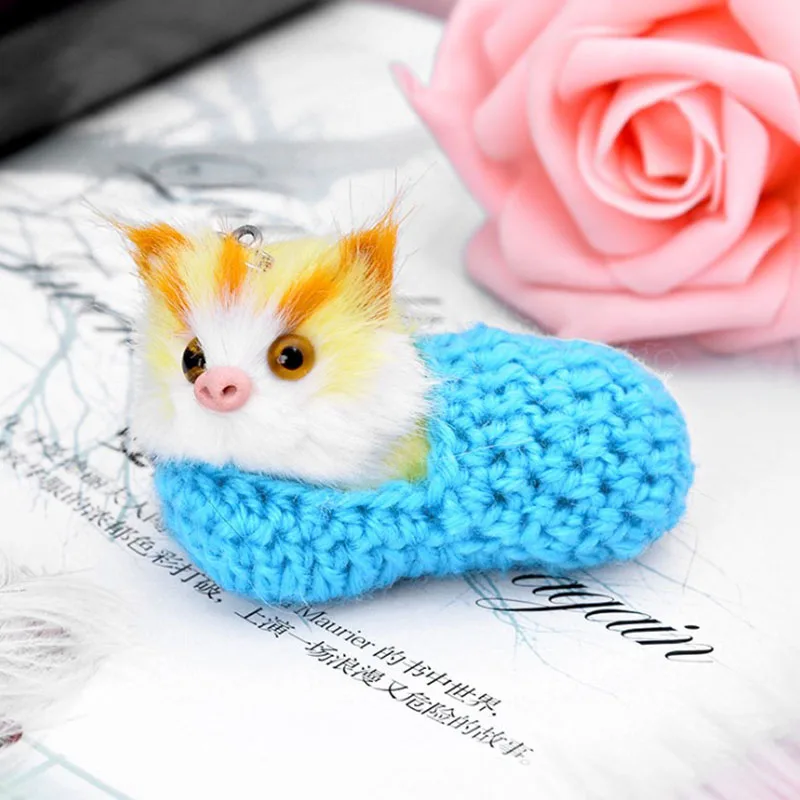 Милые милые брелоки с помпоном в виде спящего кота для женщин и девушек брелок