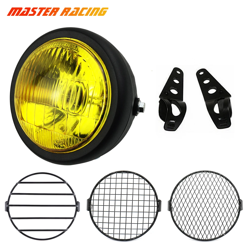 Новая сетка абажур фара для мотоцикла Фара ретро настенные крышки гриль защитная