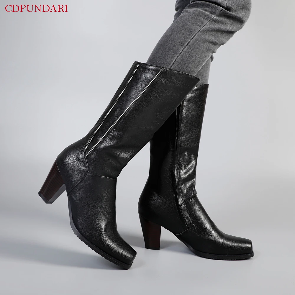 Женские ковбойские ботинки на высоком каблуке черные винно-красные сапоги до